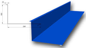 Планка примыкания верхняя 250х147х2000 ПЭ RAL 5005