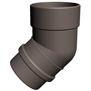 Колено 45 гр. Шоколад LUX