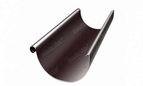 Желоб полукруглый 125мм 3м RAL 8017 GL