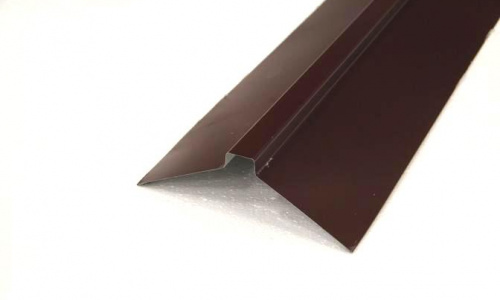 Планка конька плоского 150х150х2000 ПЭ RAL 8017