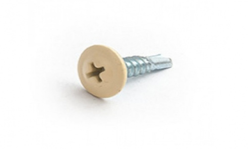 Саморез ПШ 4,2х16 мм RAL 1014 сверло