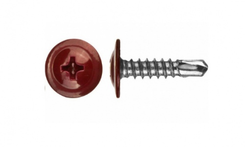 Саморез ПШ 4,2х16 мм RAL 3011 сверло