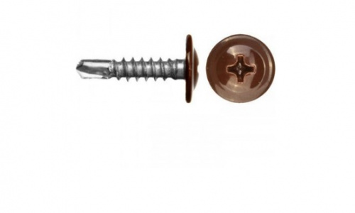 Саморез ПШ 4,2х16 мм RAL 8017 сверло