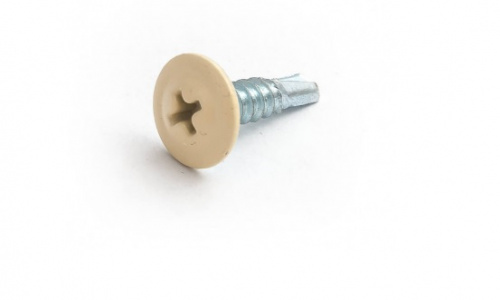 Саморез ПШ 4,2х19 мм RAL 1015 сверло