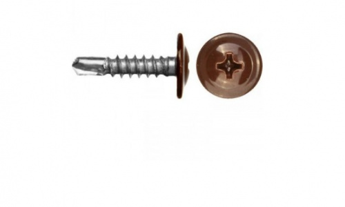 Саморез ПШ 4,2х19 мм RAL 8017 сверло