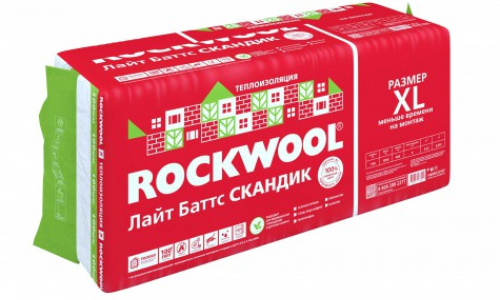 Минплита Rokwool ЛАЙТ БАТТС Скандик 1200*600*100 (0,432 м3)