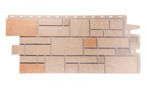 Фасадная панель Юрский мрамор (Burg) Льняной