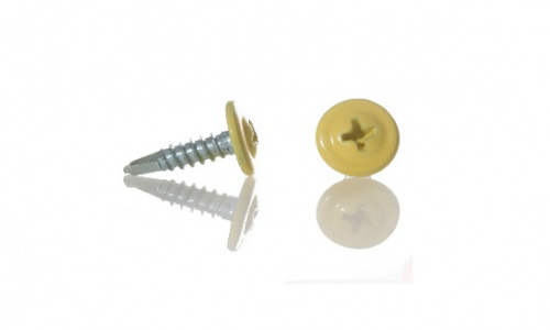 Саморез ПШ 4,2х16 мм RAL 1018 сверло