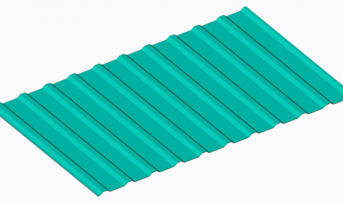 Профлист С10-0.5 ПЭ RAL 5021