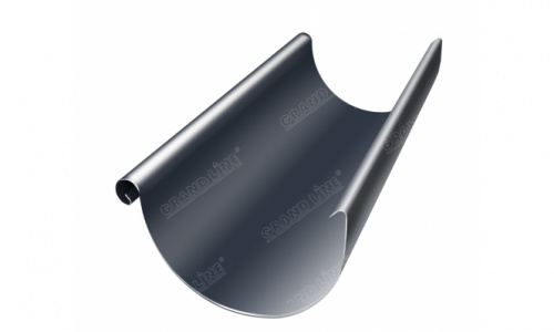 Желоб полукруглый 125мм 3м RAL 7024 GL