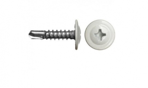 Саморез ПШ 4,2х25 мм RAL 9003 сверло