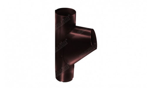 Тройник трубы 100 мм RAL 8017 GL