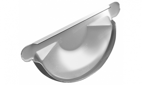 Заглушка торц.униврсал. Optima,125 мм,RAL 9003