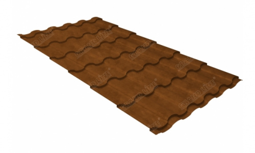 Металлочерепица Kredo GL 0,5 Safari Twincolor Orange 