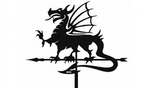 Флюгер 490х380 мм Дракон