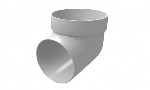 Колено сливное ПВХ белое GL