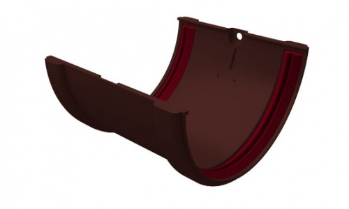 Соединитель желобов ПВХ шоколад GL