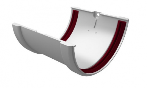 Соединитель желобов ПВХ белый GL