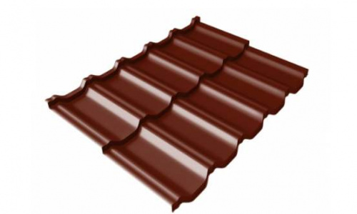 Металлочерепица Квинта Uno GL 0,5 Velur20 RAL 3005 