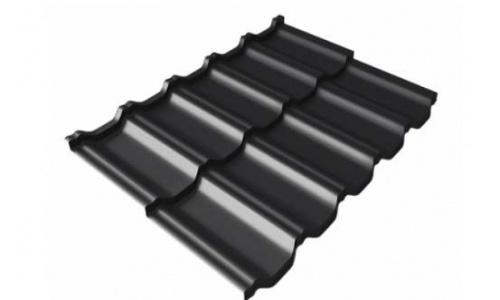 Металлочерепица Квинта Uno GL 0,5 Velur20 RAL 9005 