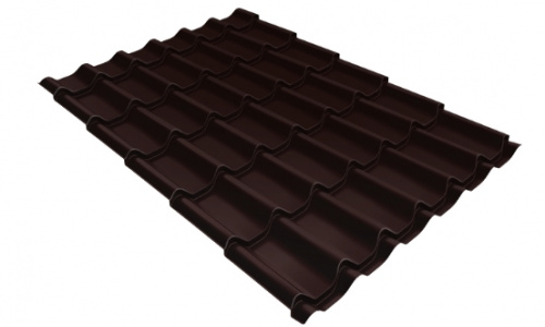 Металлочерепица КМК Супермонтеррей 0,45-ПЭ RAL 8017