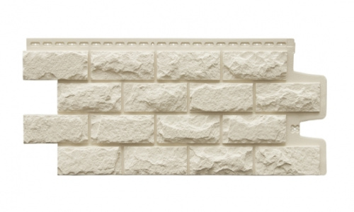 Фасадная панель GL Колотый камень Classic молочный