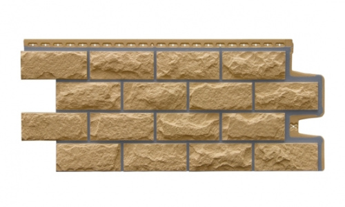 Фасадная панель GL Колотый камень Design горчичная