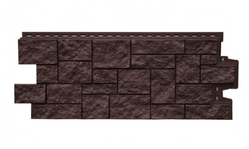 Фасадная панель GL Дикий Камень Стандарт коричневый
