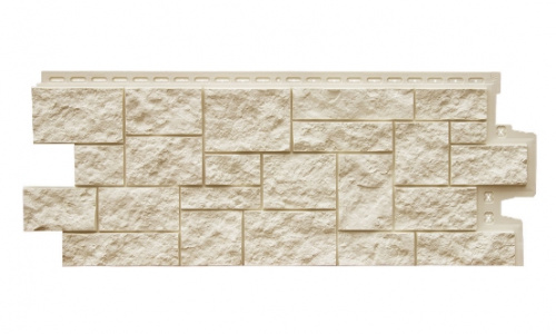 Фасадная панель GL Дикий Камень Стандарт молочный