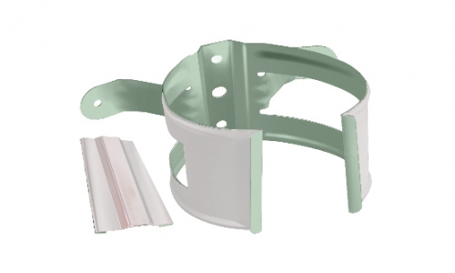 Кронштейн трубы на дерево  Optima 100мм RAL 9003