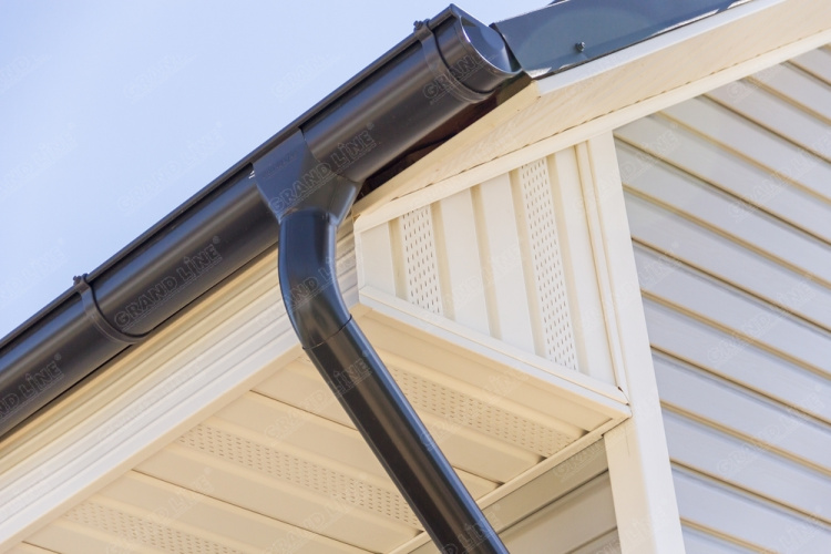 Колено стока 100мм RAL 8017 GL