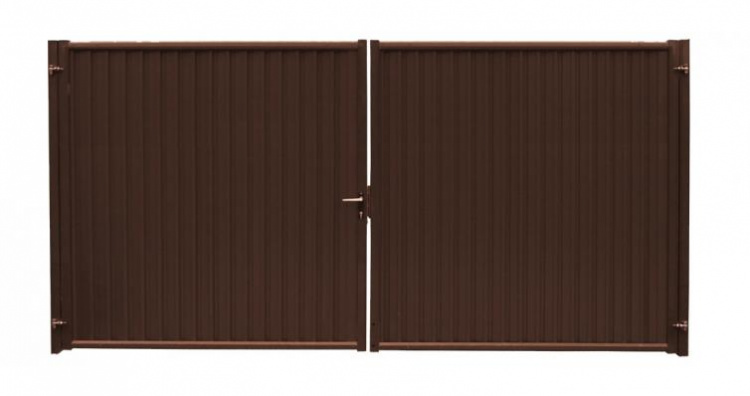 Ворота Премиум 2,0х3,6м  коричневый RAL 8017