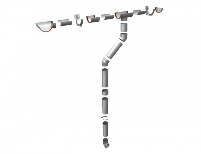 Желоб ПВХ 3м белый GL